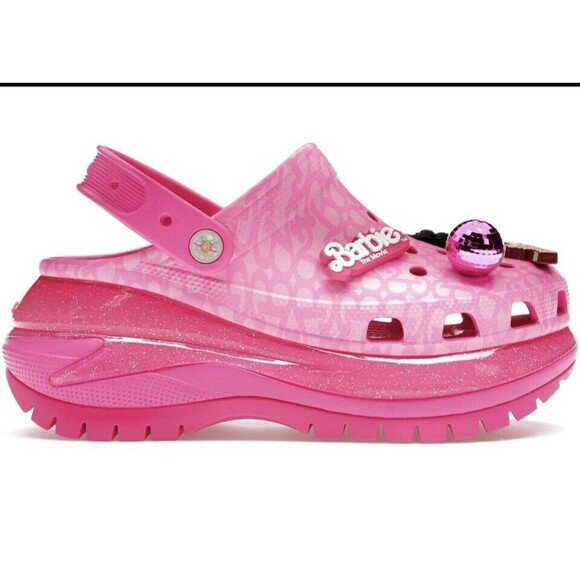 Crocs X Barbie Mega Crush Clog Pink Womens Size 6 - Picture 2 of 4